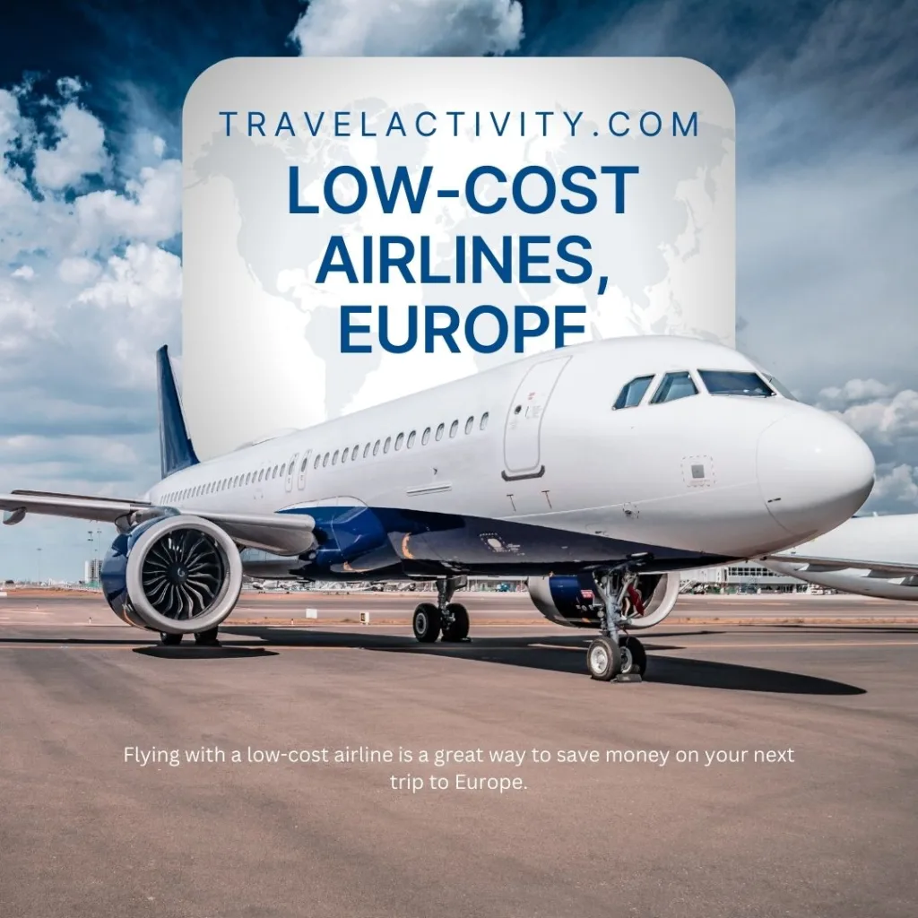 Map of Europe with airplane icons, highlighting the reach of low-cost airlines